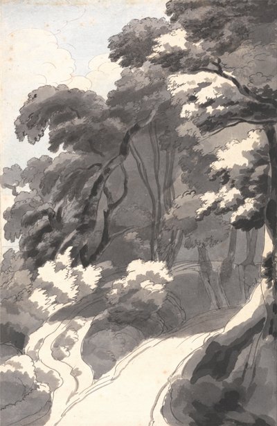 Kastanjelunden, nær Rocca del Papa nær Albanosjøen av Francis Towne