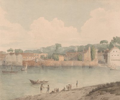 Vauxhall-trappene, fra Millbank, 5. juli 1797 av Francis Towne