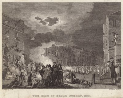 Opprør i Broad Street i 1780 av Francis Wheatley