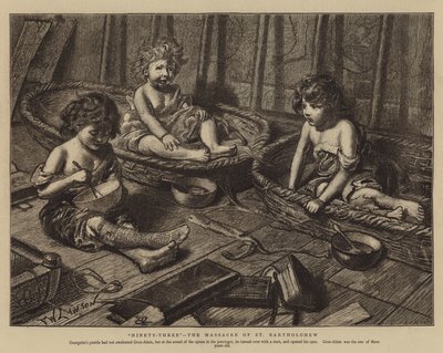 Nittitre, massakren på St. Bartholomew av Francis Wilfred Lawson