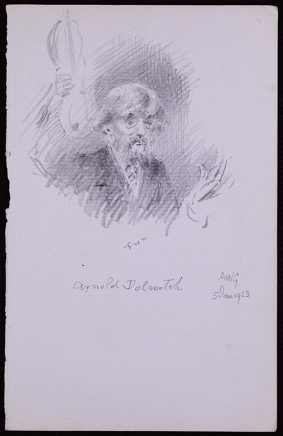Portrett av Arnold Dolmetsch av Francis Wilfred Lawson