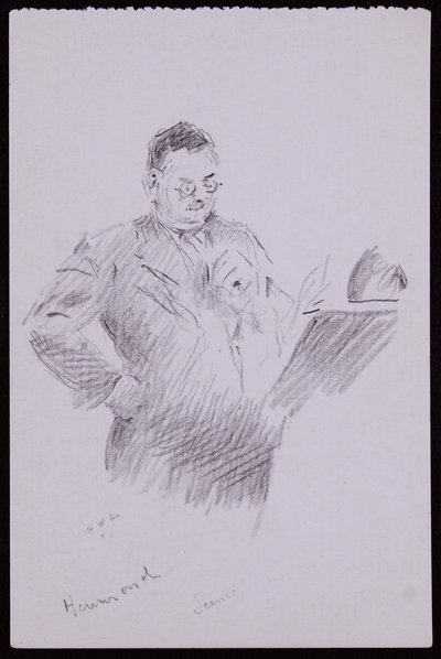 Portrett av Aubrey Hammond, ca. 1934 (blyant på papir) av Francis Wilfred Lawson