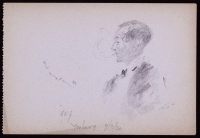 Portrett av FR Yerbury av Francis Wilfred Lawson