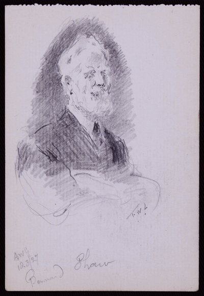 Portrett av George Bernard Shaw av Francis Wilfred Lawson