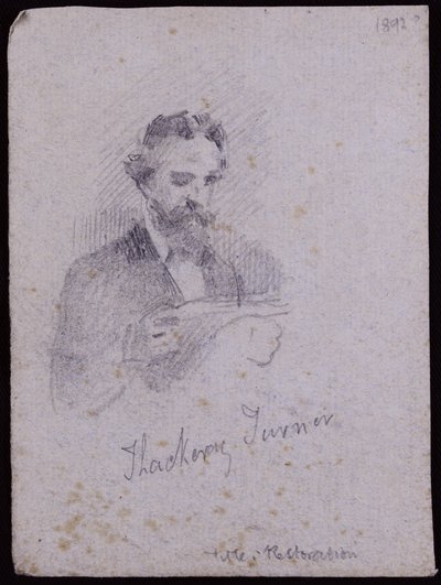 Portrett av H Thackeray Turner, ca. 1900 (blyant på papir) av Francis Wilfred Lawson