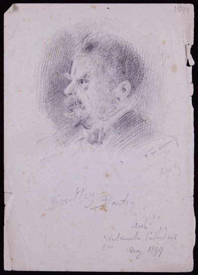 Portrett av JF Bentley av Francis Wilfred Lawson