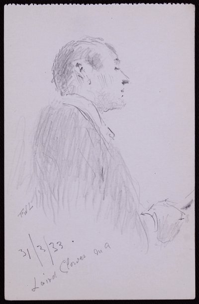 Portrett av Laird Clowes av Francis Wilfred Lawson