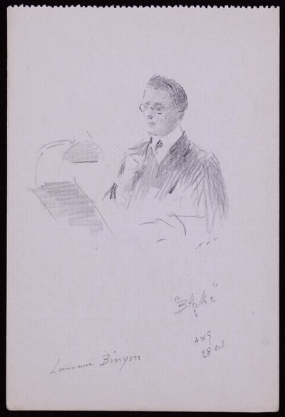 Portrett av Laurence Binyon av Francis Wilfred Lawson
