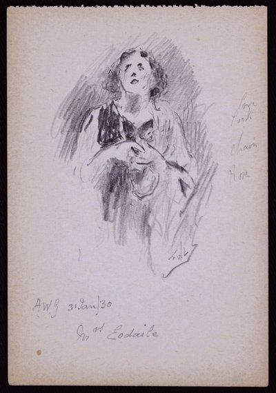 Portrett av fru Arundel Esdaile av Francis Wilfred Lawson