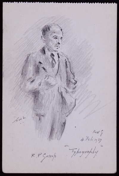 Portrett av R Percy Gossop av Francis Wilfred Lawson