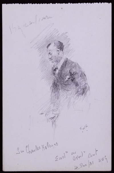 Portrett av Sir Charles Holmes av Francis Wilfred Lawson