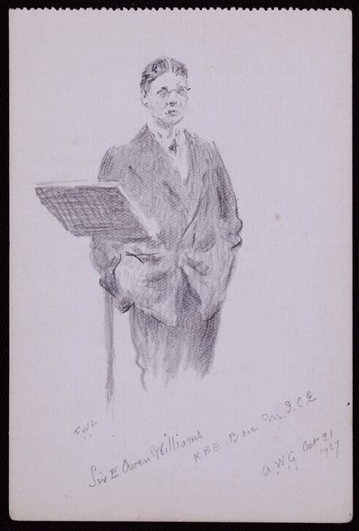 Portrett av Sir Owen Williams av Francis Wilfred Lawson