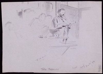 Portrett av William [? Morris av Francis Wilfred Lawson