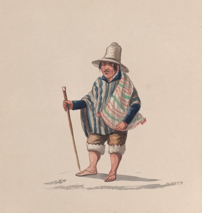 A Peruvian man, from a group of drawings depicting Peruvian costume, ca. 1848.    1139723   no       norwegian Successfully Translated  Original: The Knights Dream Translat: The Knight