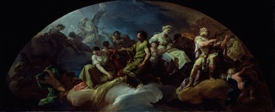 Gamle testamente figurer i paradis av Francisco Bayeu y Subias