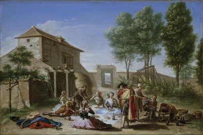 Snack in the Field, ca. 1784-5 (olje på lerret) av Francisco Bayeu y Subias