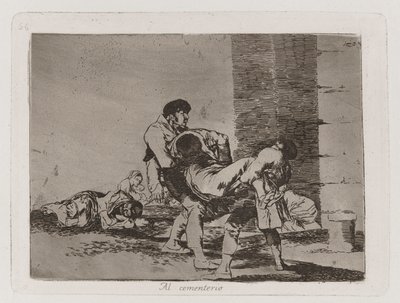 Til kirkegården, plate 56 fra The Disasters of War av Francisco de Goya