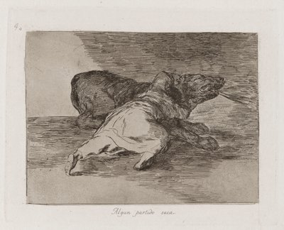 He Gets Something Out of It, Plate 40 fra The Disasters of War av Francisco de Goya