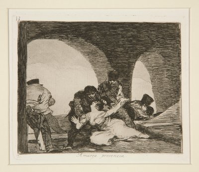 Bitter tilstedeværelse (Bitter To Be Present), pl. 13 fra The Disasters of War av Francisco de Goya