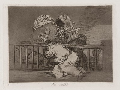 Som? sucedi? (This is How It Happened), Plate 47 fra Los desastres de la guerra (Krigens katastrofer) av Francisco de Goya