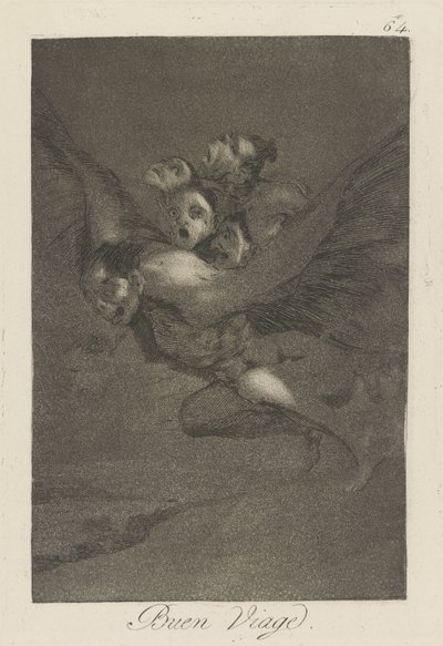 Ha en god tur. (Bon Voyage.), pl. 64 fra serien The whims av Francisco de Goya