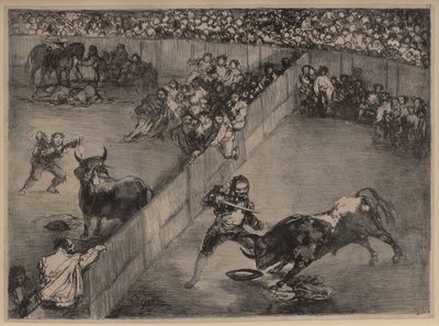 Tyrekamp i en delt ring av Francisco de Goya