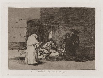 Veldedighet til en kvinne (A Woman av Francisco de Goya