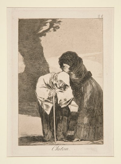 Chiton (Hush), pl. 28 fra serien Los caprichos av Francisco de Goya