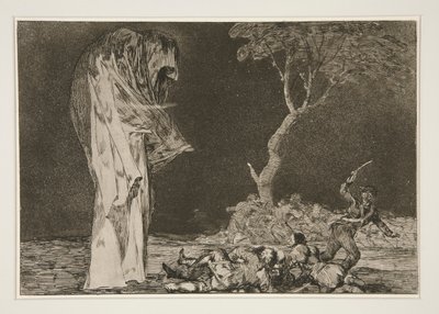 Fryktens tull (The Folly of Fear), pl. 2 fra Ordspråkene av Francisco de Goya