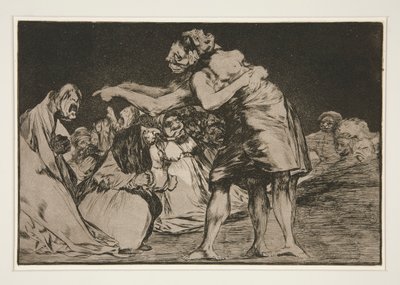 Uensartet ekteskap (Matrimonial Folly), pl. 7 fra serien Los proverbios av Francisco de Goya