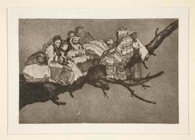 Disparate ridiculo (Latterlig dårskap), pl. 3 fra serien Los proverbios av Francisco de Goya