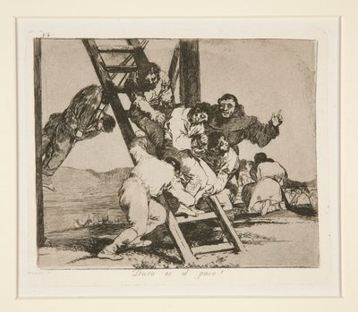 Vanskelig er steget! (Punkt av Francisco de Goya