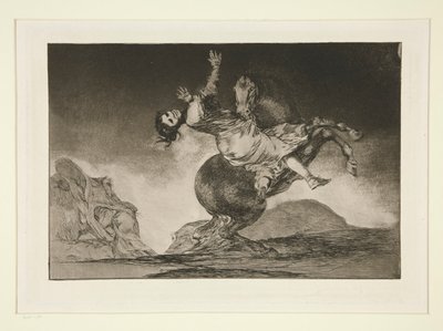 Raptorhesten (The Horse Abductor), pl. 10 fra serien Ordspråk av Francisco de Goya