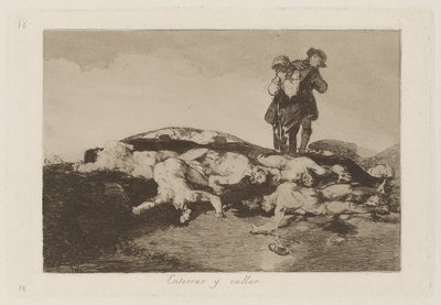 Bury Them and Keep Quiet, Plate 18 fra The Disasters of War av Francisco de Goya