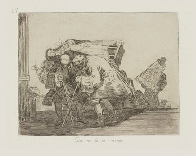 Denne er ikke mindre. (Dette er ikke mindre), pl. 67 fra serien The Disasters of War av Francisco de Goya