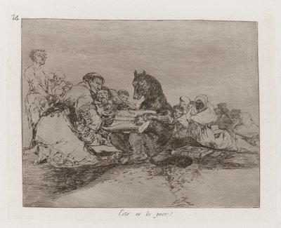 Dette er det verste! (Det er det verste av det!), Plate 74 fra The Disasters of War av Francisco de Goya