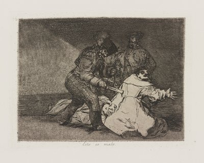 Dette er dårlig. (Dette er dårlig.), pl. 46 fra serien The Disasters of War av Francisco de Goya