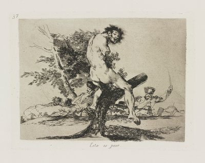 Dette er verre. (Dette er verre), pl. 37 fra serien The Disasters of War av Francisco de Goya