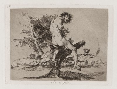 Dette er verre, plate 37 fra The Disasters of War av Francisco de Goya