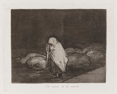 The Beds of Death, plate 62 fra The Disasters of War av Francisco de Goya