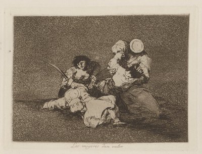 Las mugeres da valor (Kvinnene gir mot), pl. 4 fra serien The Disasters of War av Francisco de Goya