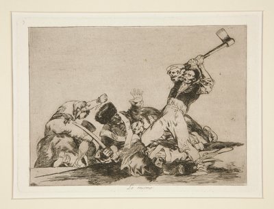 Det samme (The Same), pl. 3 fra The Disasters of War av Francisco de Goya