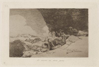 The Same Elsewhere (The Same Elsewhere), Plate 23 fra The Disasters of War av Francisco de Goya