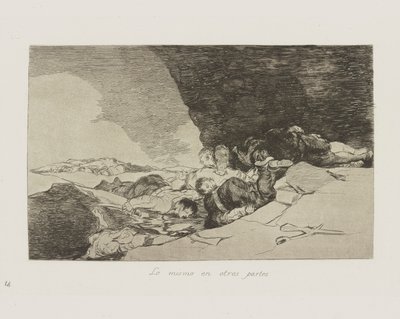 Det samme i andre deler. (Det samme andre steder.), pl. 23 fra serien The Disasters of War av Francisco de Goya