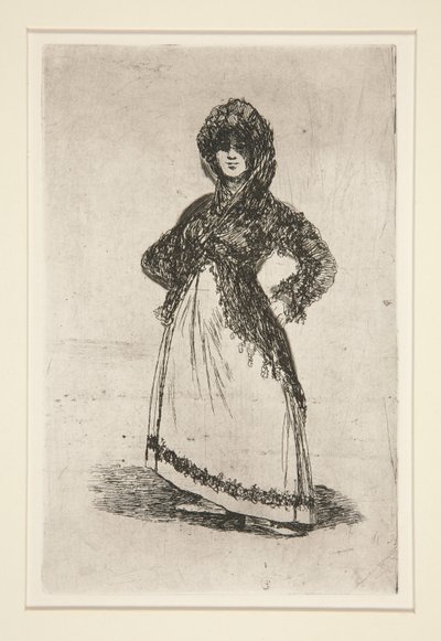 Maja [med lys bakgrunn] av Francisco de Goya