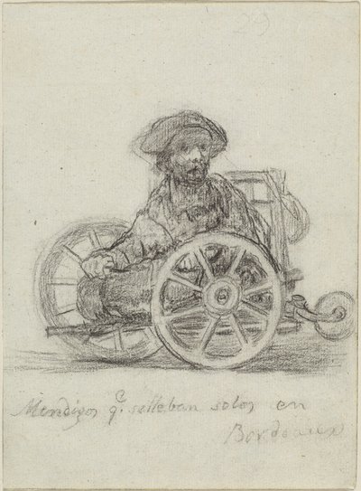 Mendigos que se llevan solos en Bordeaux (tiggere som kommer seg rundt på egen hånd i Bordeaux) av Francisco de Goya