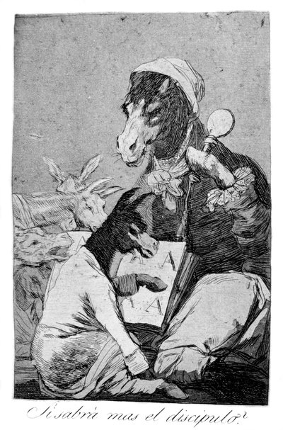 Kanskje eleven ikke vet mer, 1799 av Francisco de Goya