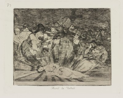 døde? sannheten. (Sannheten har dødd.), pl. 79 fra serien The Disasters of War av Francisco de Goya