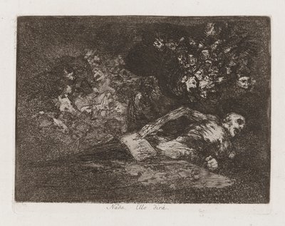 Noen. [Ello dir?] (Nothing. The Event Will Tell), Plate 69 fra The Disasters of War av Francisco de Goya