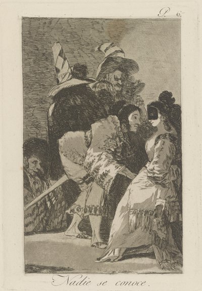 Nadie se conoce. (Ingen kjenner seg selv.), pl. 6 fra serien Los caprichos av Francisco de Goya